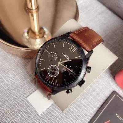 Fenmore Multifunction Brown Leather Watch